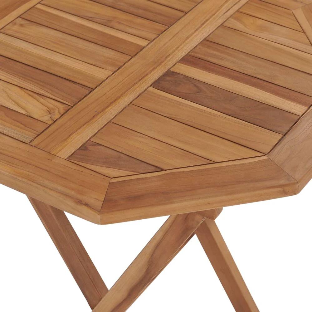 Folding Garden Table vidaXL 60x60x75 cm Solid Teak Wood by vidaXL