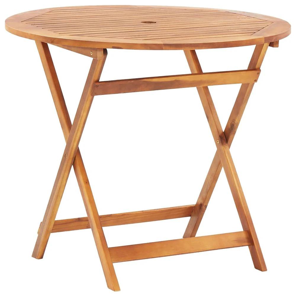Folding Garden Table vidaXL 90x75 cm Solid Acacia Wood by vidaXL