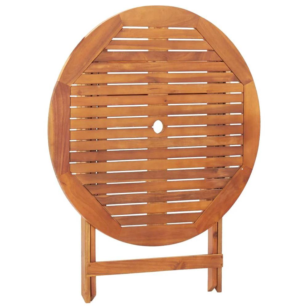 Folding Garden Table vidaXL 90x75 cm Solid Acacia Wood by vidaXL