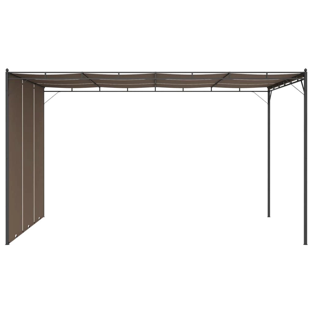 vidaXL vidaXL Garden Gazebo with Side Curtain 3x3x2.25 m Taupe - Gazebos