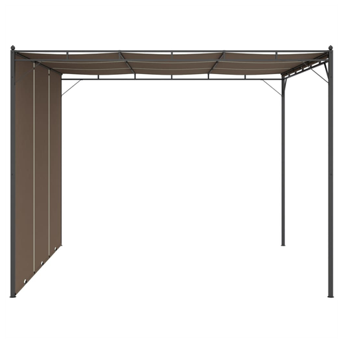 vidaXL vidaXL Garden Gazebo with Side Curtain 3x3x2.25 m Taupe - Gazebos