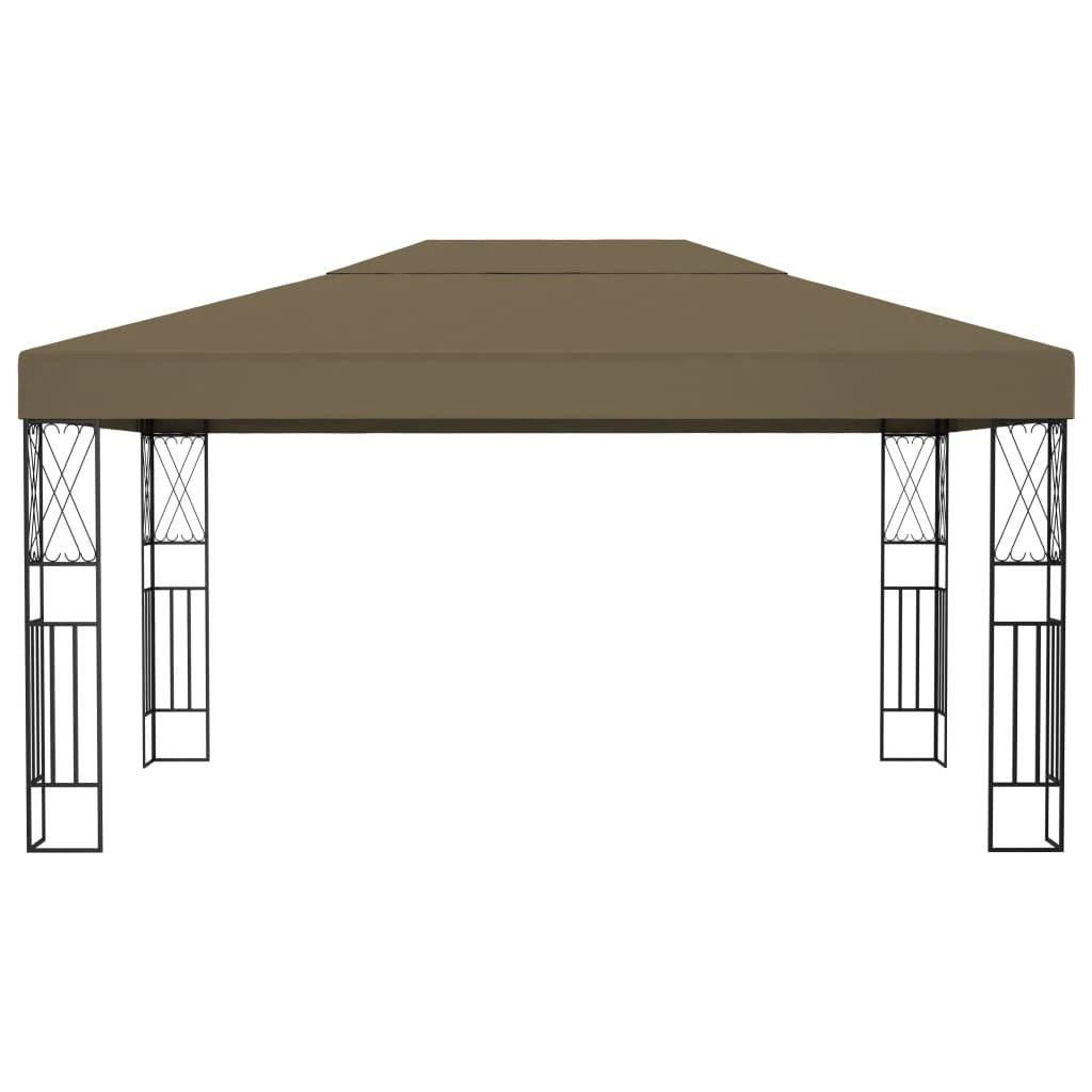 vidaXL Gazebo 3x3 m Cream Fabric - Gazebos
