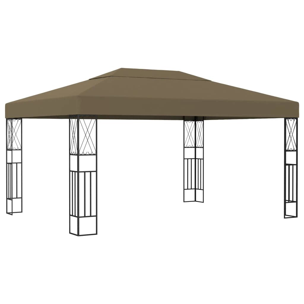 vidaXL Gazebo 3x3 m Cream Fabric - Gazebos