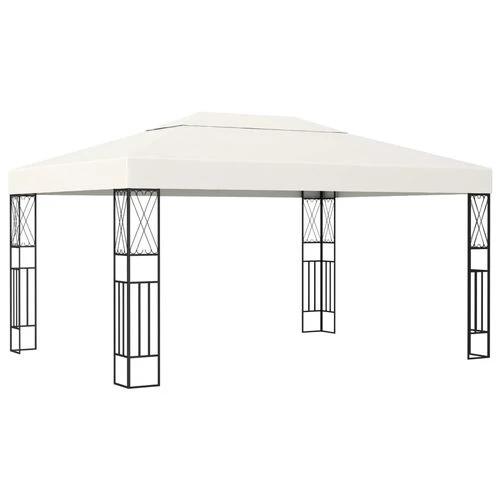 vidaXL Gazebo 3x3 m Cream Fabric - Gazebos