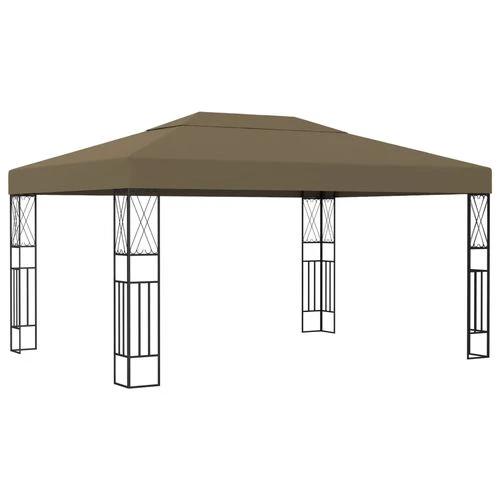 vidaXL Gazebo 3x3 m Cream Fabric - Gazebos