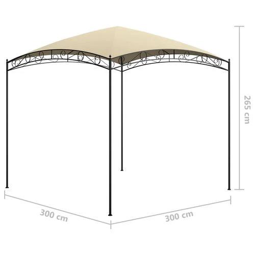 vidaXL Gazebo 3x3x2.65 m Cream 180 g/m² - Gazebos