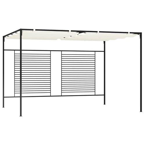 vidaXL Gazebo with Retractable Roof 3x4x2.3 m Cream 180 g/m² - Gazebos