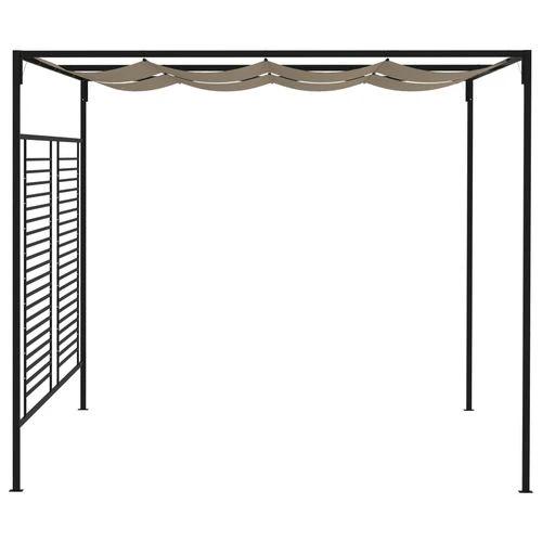 vidaXL Gazebo with Retractable Roof 3x4x2.3 m Cream 180 g/m² - Gazebos