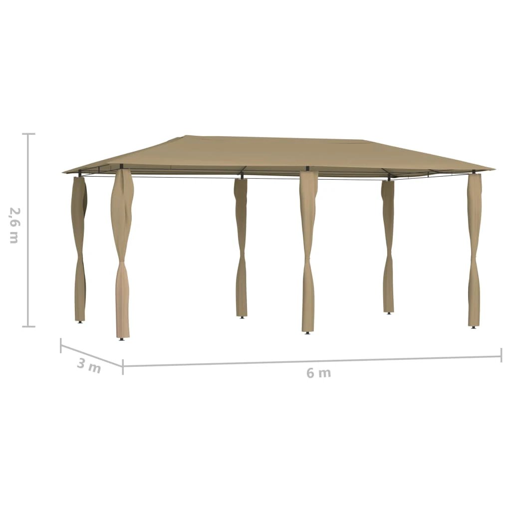 vidaXL Gazebo 3x3x2.6 m Anthracite 160 g/m² by vidaXL