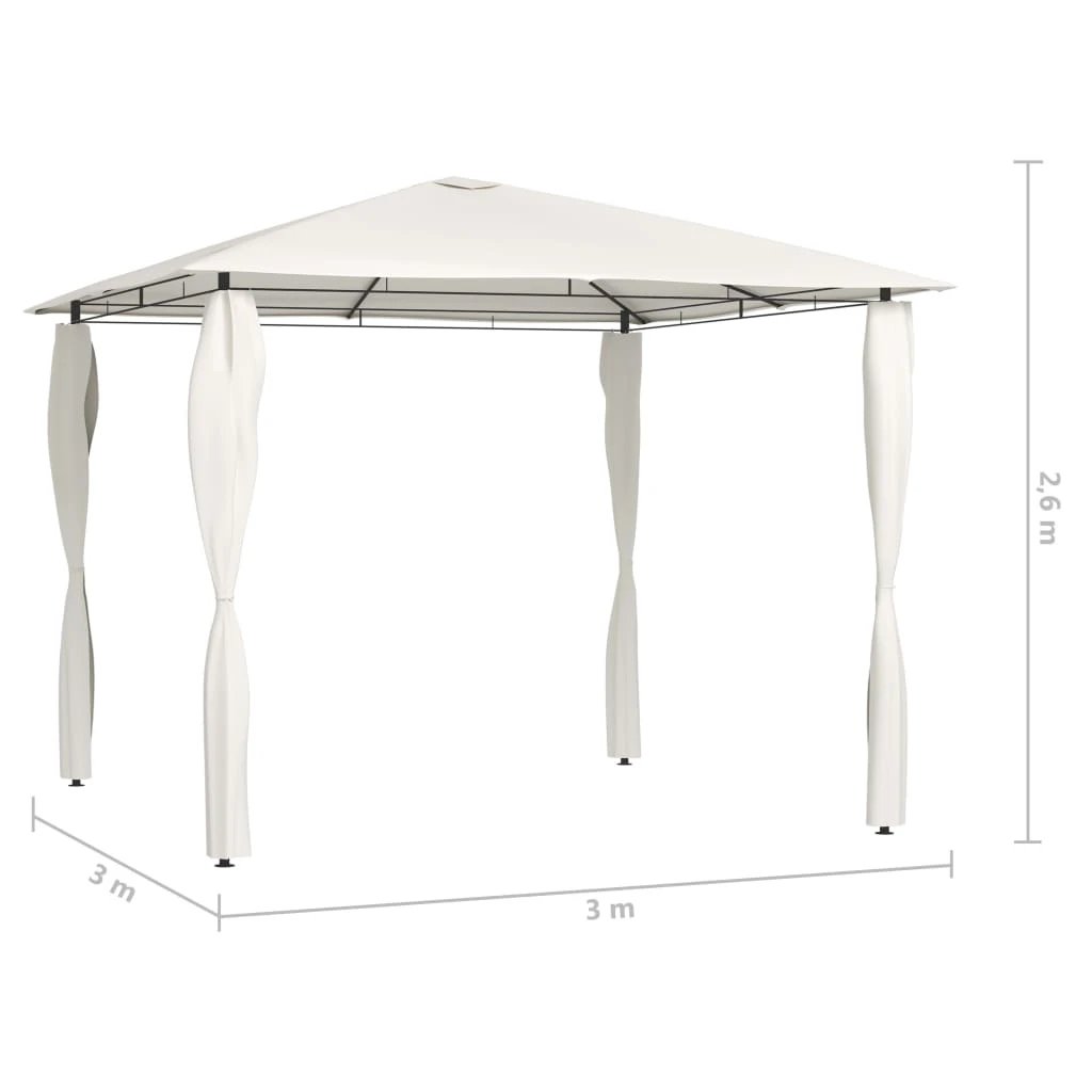 vidaXL vidaXL Gazebo 3x3x2.6 m Anthracite 160 g/m² - Gazebos
