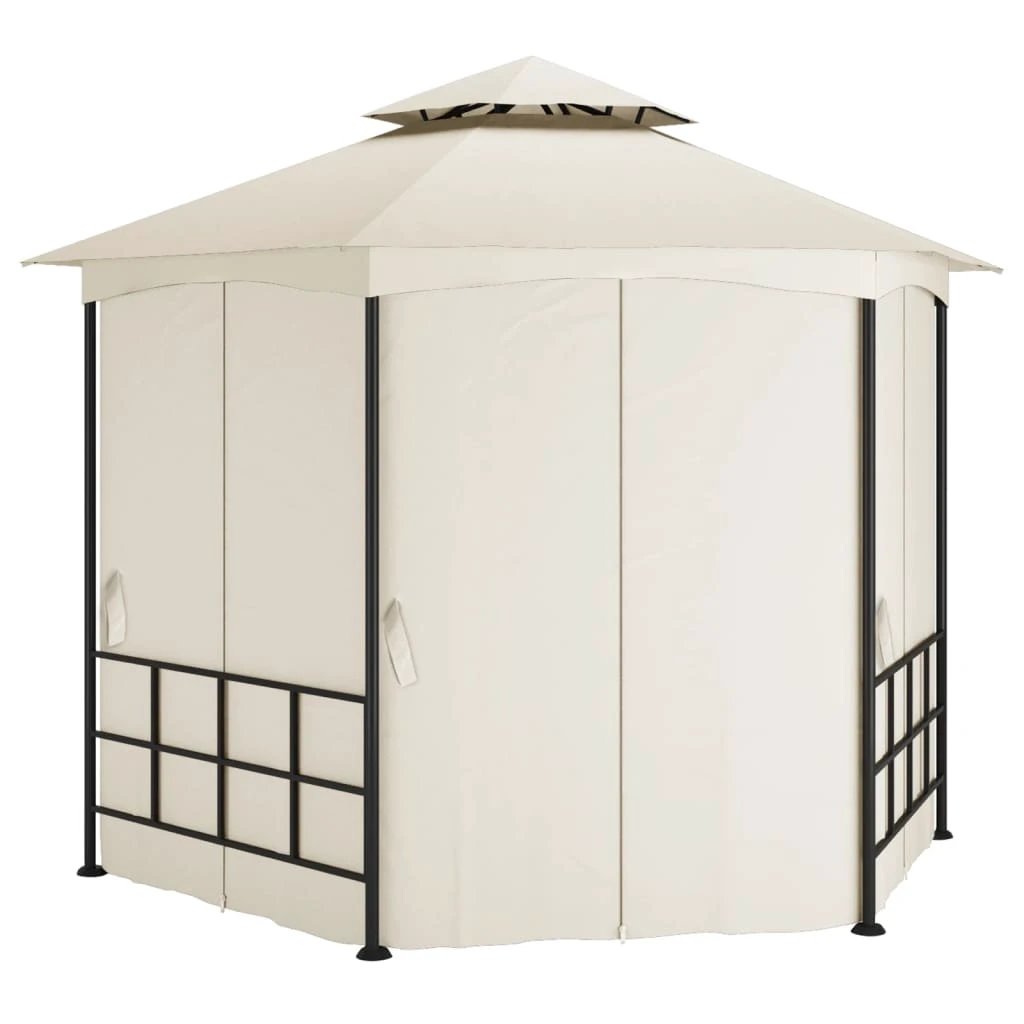 vidaXL Gazebo with Sidewalls 3.1x2.7 m Cream - Gazebos