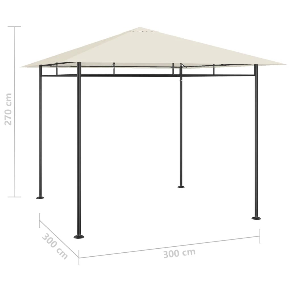 vidaXL Gazebo 3x3x2.7 m Cream 180 g/m² - Gazebos
