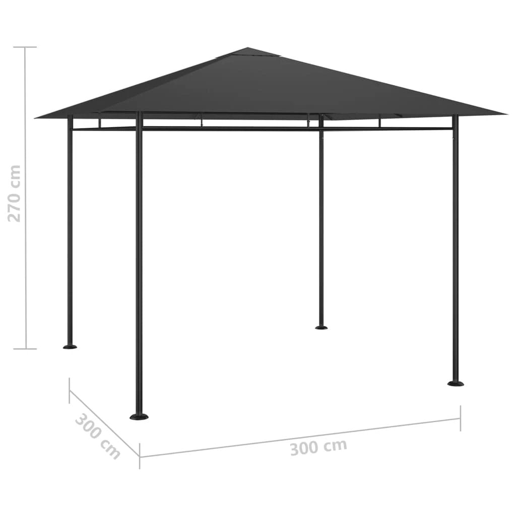 vidaXL Gazebo 3x3x2.7 m Cream 180 g/m² - Gazebos