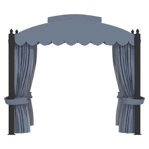 vidaXL Gazebo with Curtains 3x4 m Anthracite Steel by vidaXL