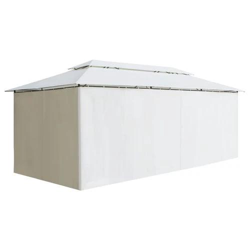 vidaXL Gazebo with Curtains 600x298x270 cm White 180g/m² by vidaXL