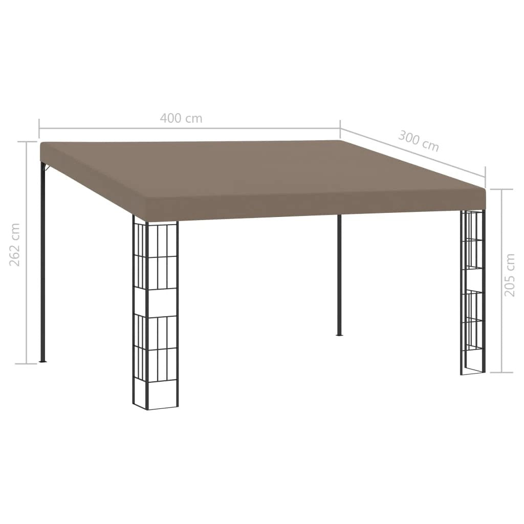 vidaXL vidaXL Wall-mounted Gazebo 3x3 m Cream Fabric - Gazebos