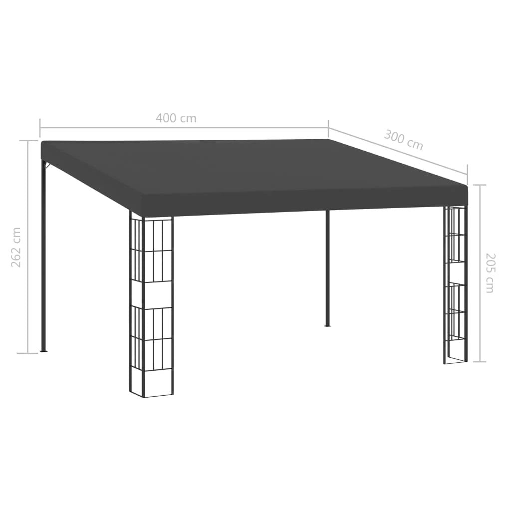 vidaXL Wall-mounted Gazebo 3x3 m Cream Fabric by vidaXL