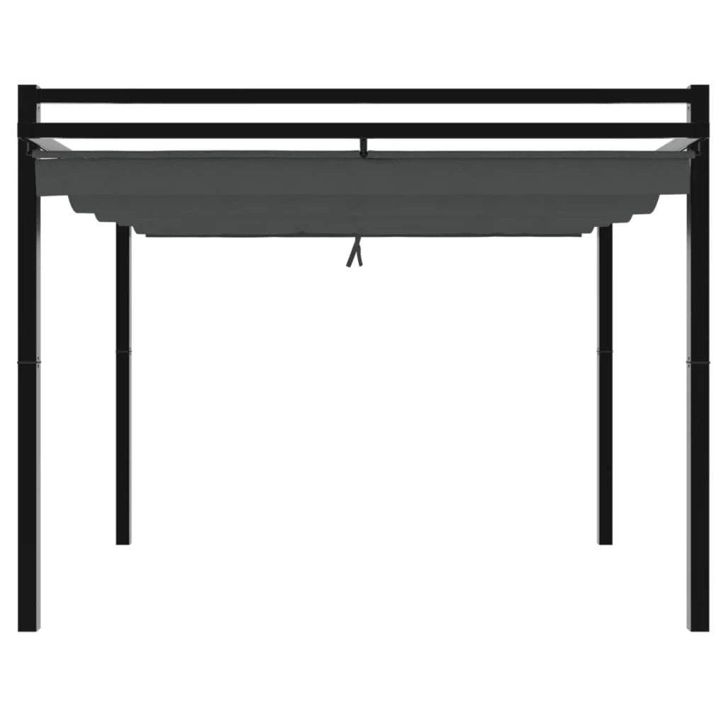 vidaXL Garden Gazebo with Retractable Roof Cream 3x3 m Aluminium by vidaXL