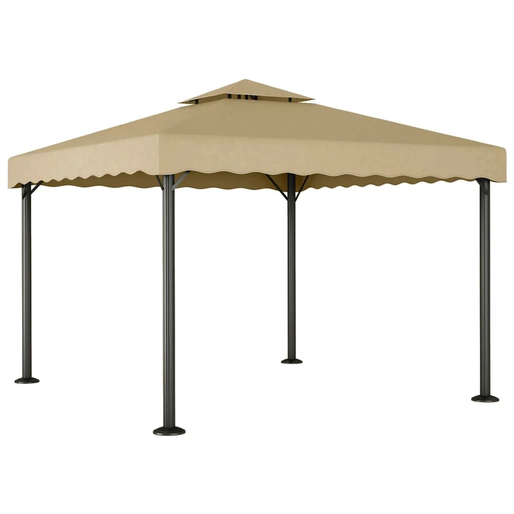 vidaXL Gazebo 300x300 cm Cream Aluminium by vidaXL