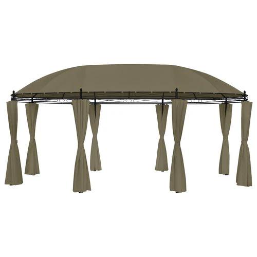 vidaXL Gazebo with Curtains 520x349x255 cm Anthracite by vidaXL