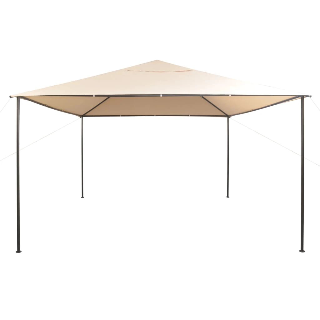 vidaXL Gazebo Pavilion Tent Canopy 4x4 m Steel Beige by vidaXL