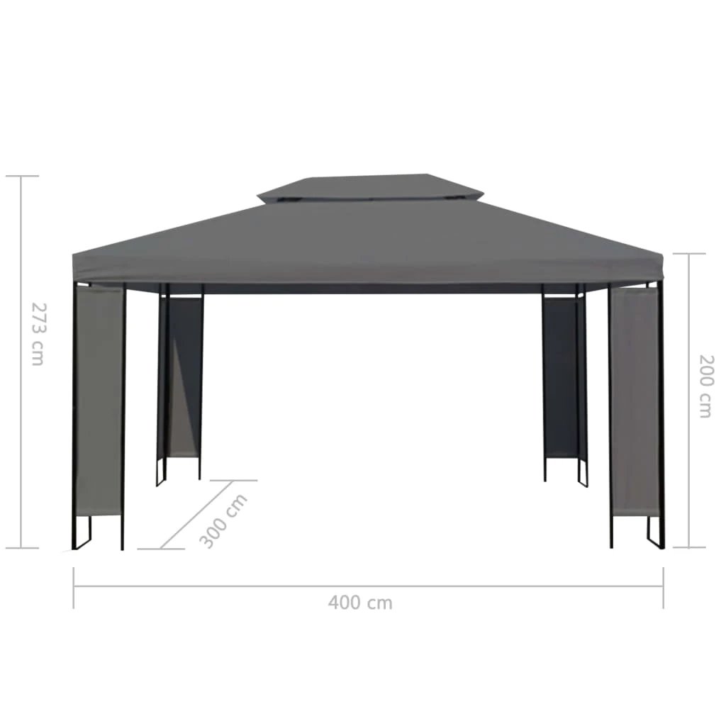vidaXL Gazebo Anthracite 300x400 cm by vidaXL