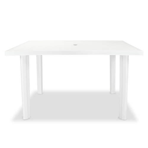 vidaXL vidaXL Garden Table White 101x68x72 cm Plastic -