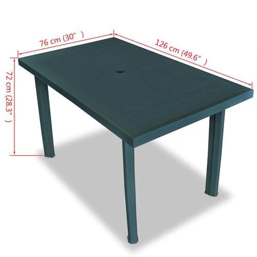 vidaXL Garden Table White 101x68x72 cm Plastic by vidaXL