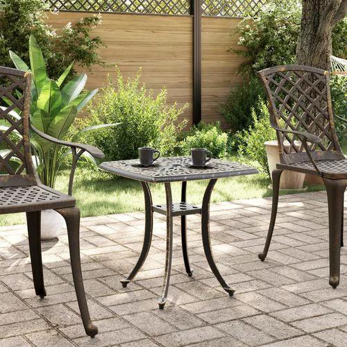 vidaXL Garden Table Bronze 53x53x53 cm Cast Aluminium -