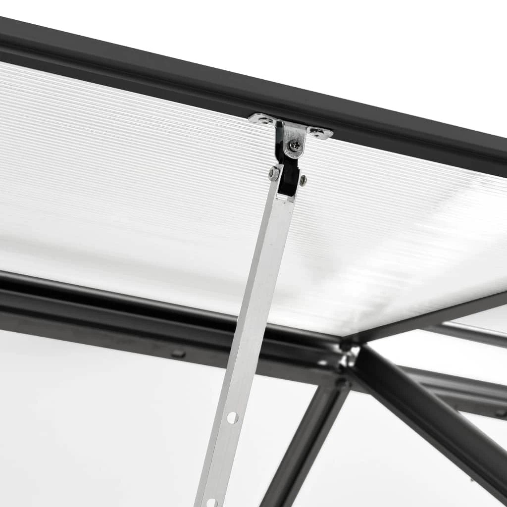 vidaXL Greenhouse with Base Frame Anthracite Aluminium 3.61 m² by vidaXL