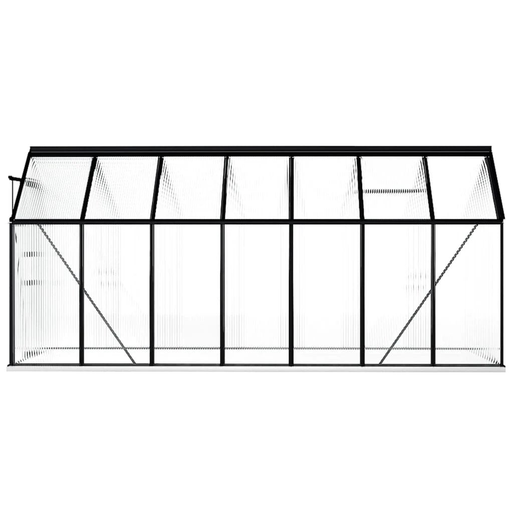 vidaXL Greenhouse with Base Frame Anthracite Aluminium 3.61 m² by vidaXL
