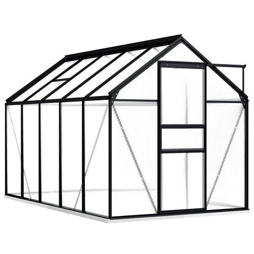 vidaXL vidaXL Greenhouse with Base Frame Anthracite Aluminium 3.61 m² - Greenhouse