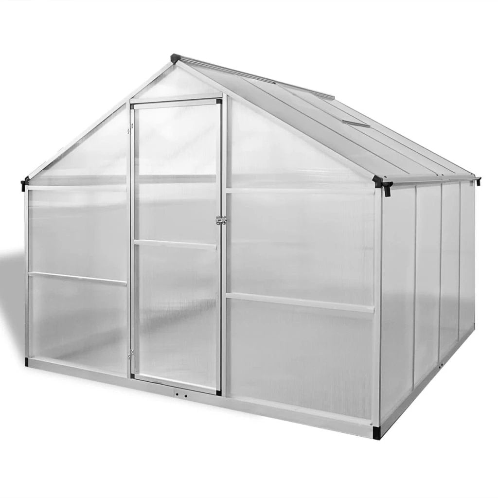 vidaXL vidaXL Reinforced Aluminium Greenhouse with Base Frame 9.025 m² - Greenhouse