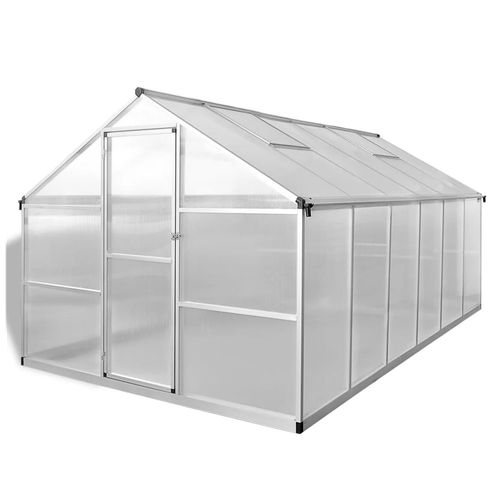vidaXL Reinforced Aluminium Greenhouse with Base Frame 9.025 m² by vidaXL
