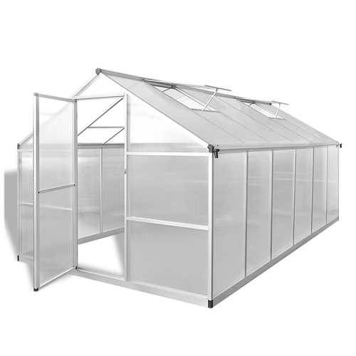 vidaXL Reinforced Aluminium Greenhouse with Base Frame 9.025 m² by vidaXL