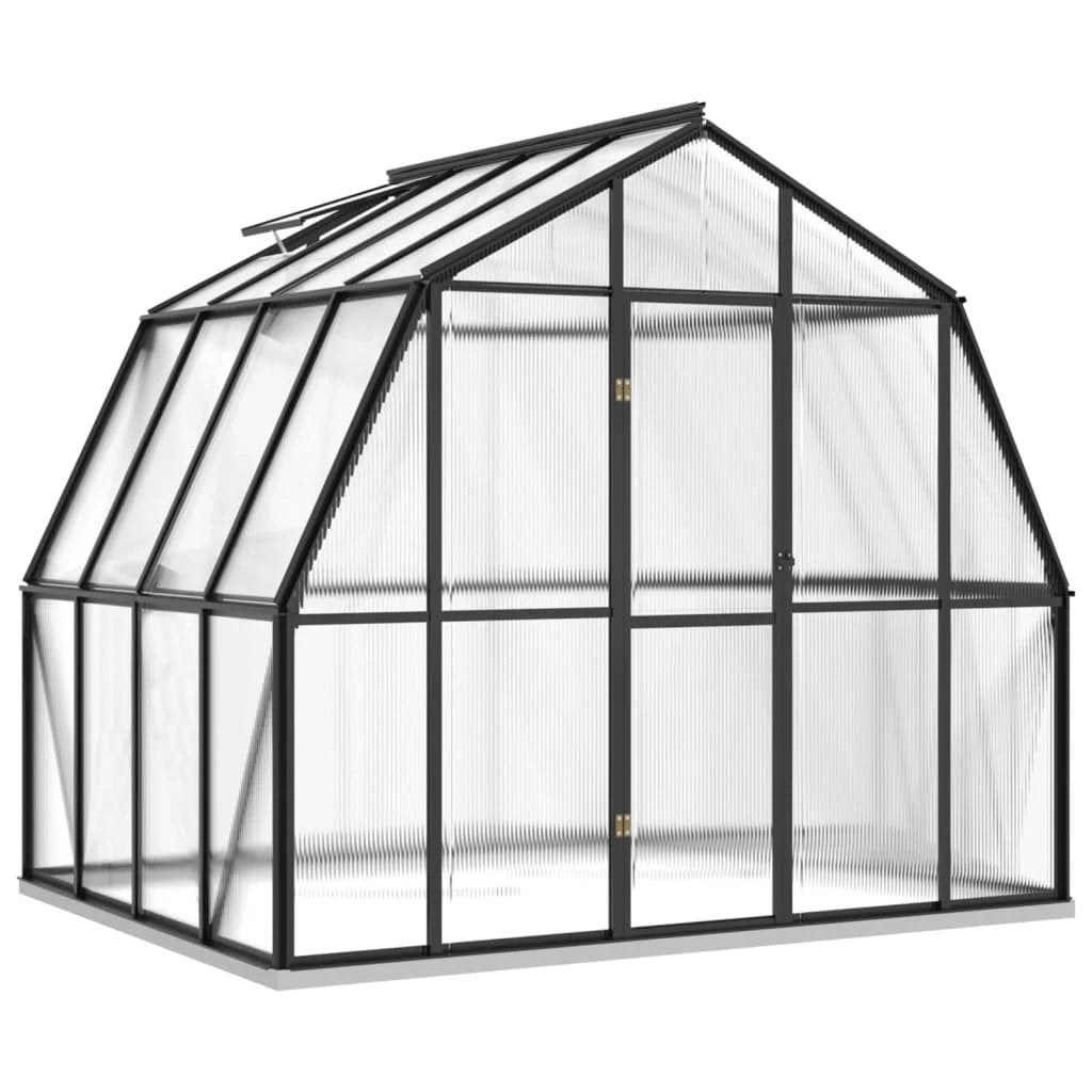vidaXL Greenhouse with Base Frame Anthracite 3.3 m² Aluminium - Greenhouse