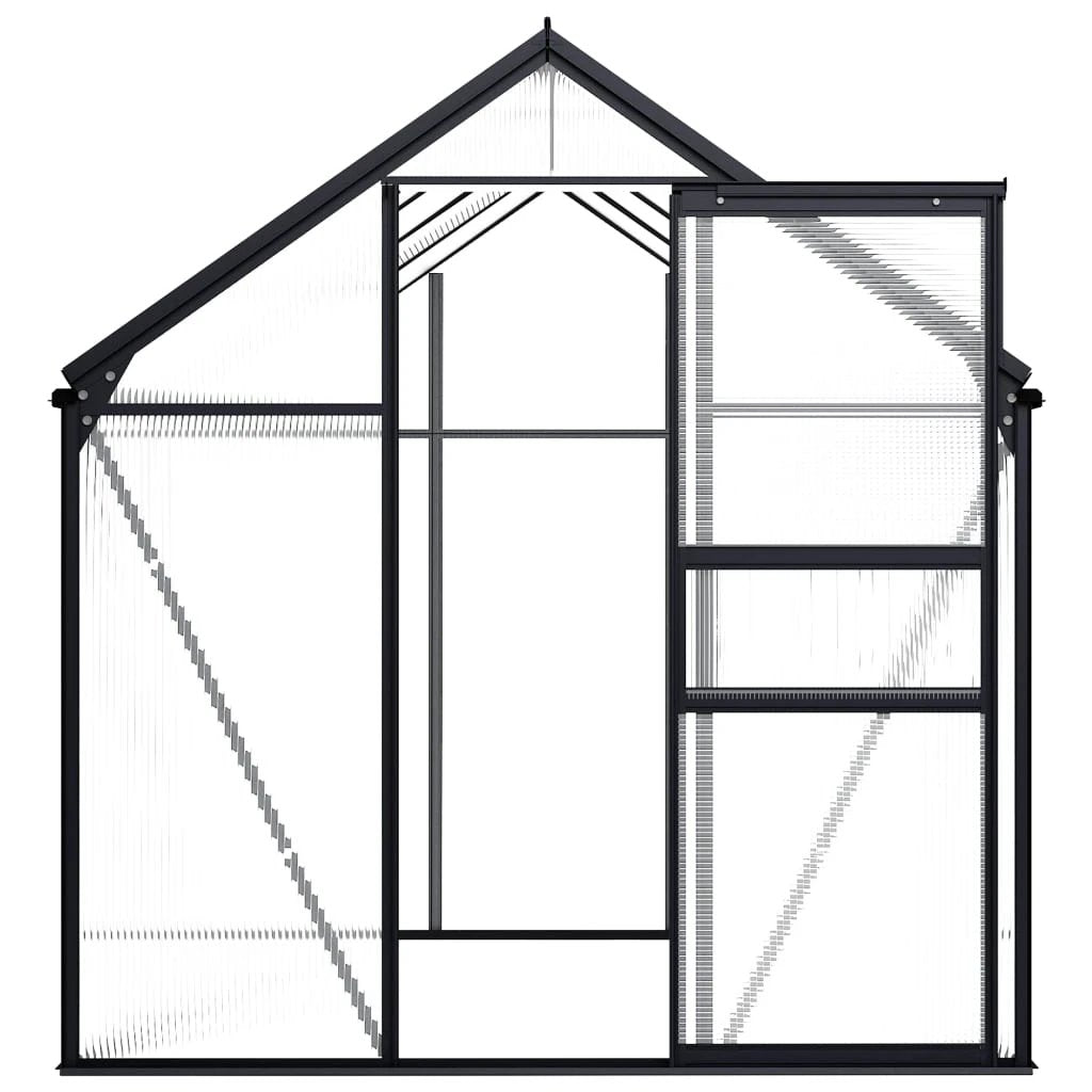vidaXL Greenhouse Anthracite Aluminium 3.61 m² - Greenhouse
