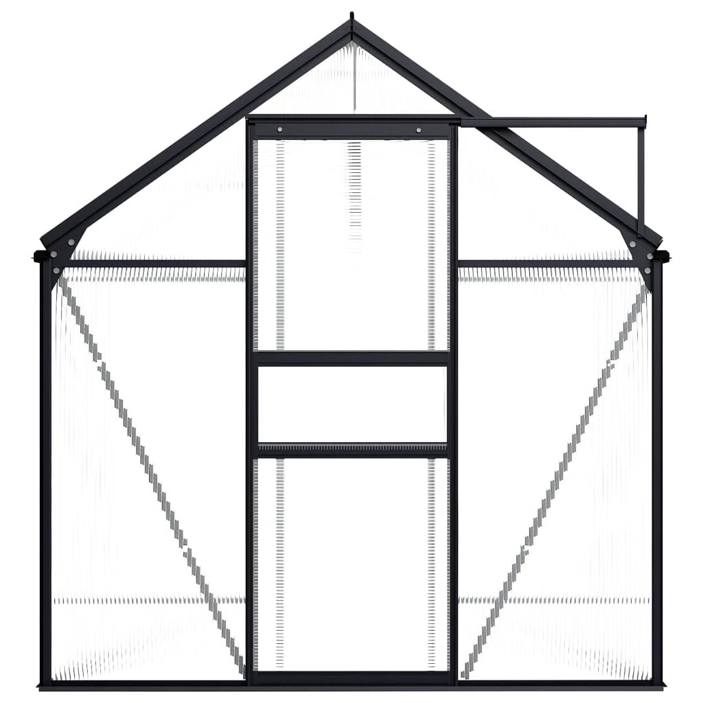 vidaXL Greenhouse Anthracite Aluminium 3.61 m² - Greenhouse