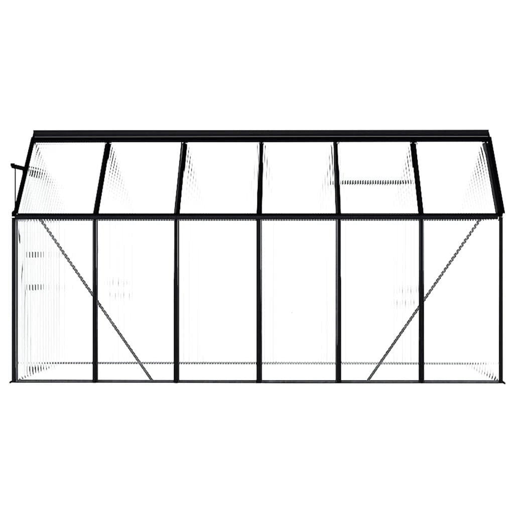 vidaXL Greenhouse Anthracite Aluminium 3.61 m² - Greenhouse