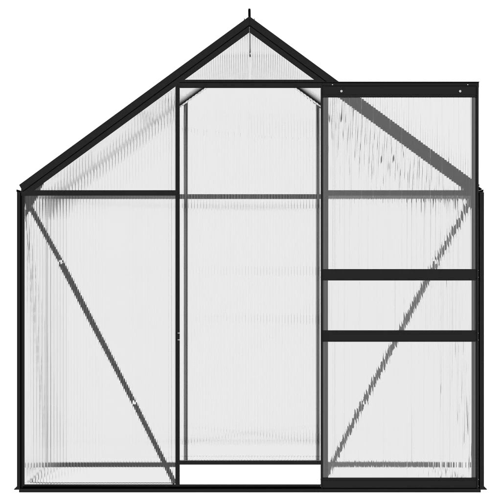 vidaXL Greenhouse Anthracite Aluminium 3.61 m² by vidaXL