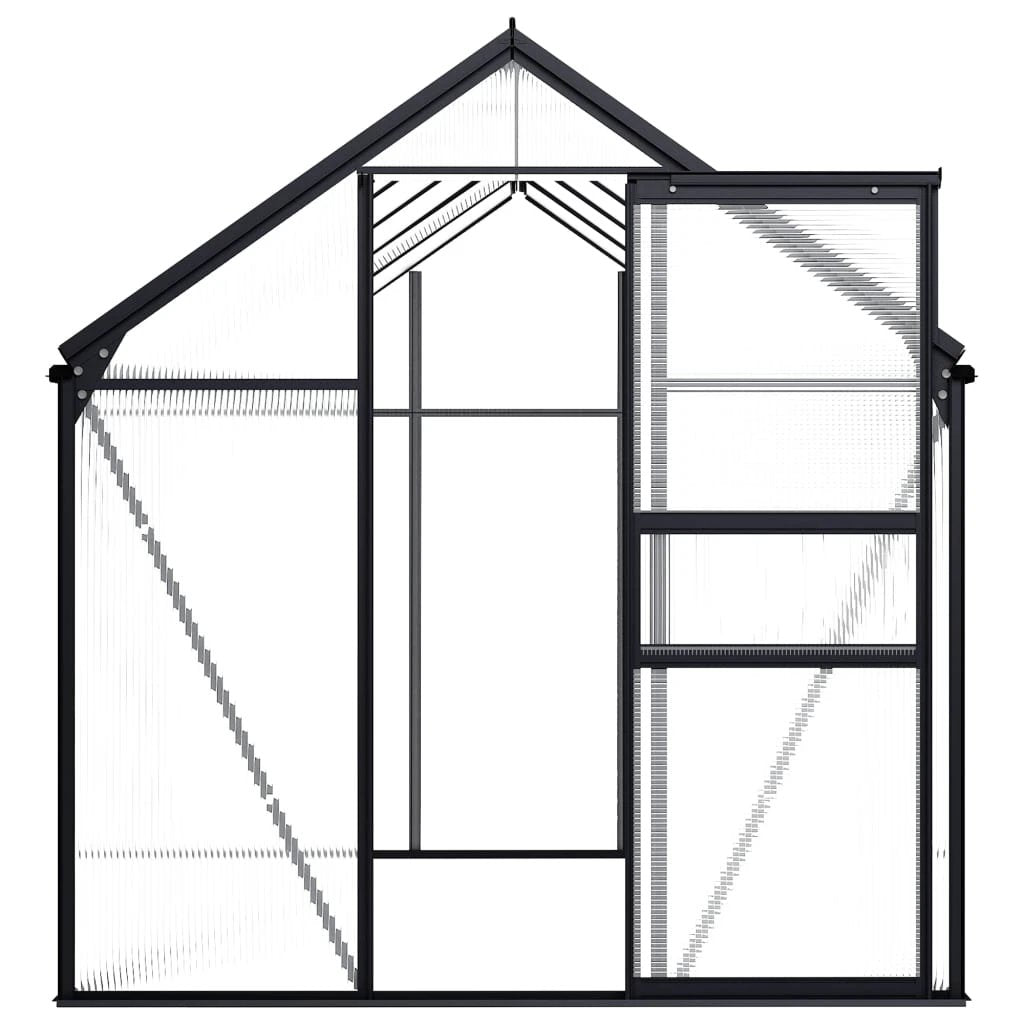 vidaXL Greenhouse Anthracite Aluminium 3.61 m² - Greenhouse
