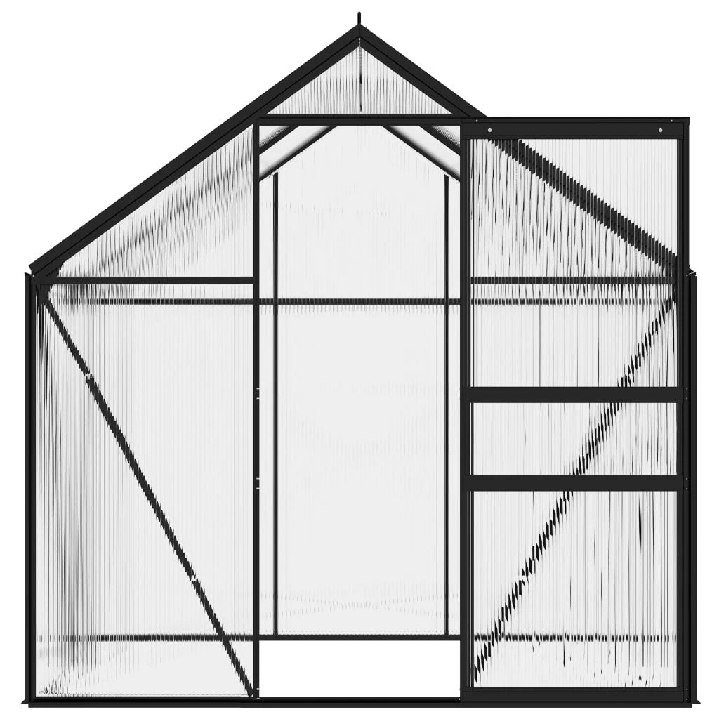 vidaXL Greenhouse Anthracite Aluminium 3.61 m² by vidaXL
