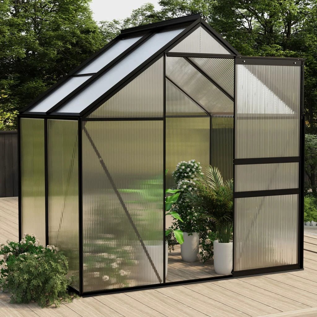 vidaXL Greenhouse Anthracite Aluminium 3.61 m² by vidaXL
