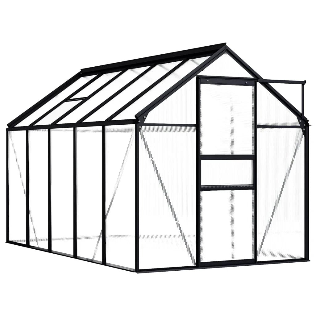 vidaXL Greenhouse Anthracite Aluminium 3.61 m² - Greenhouse