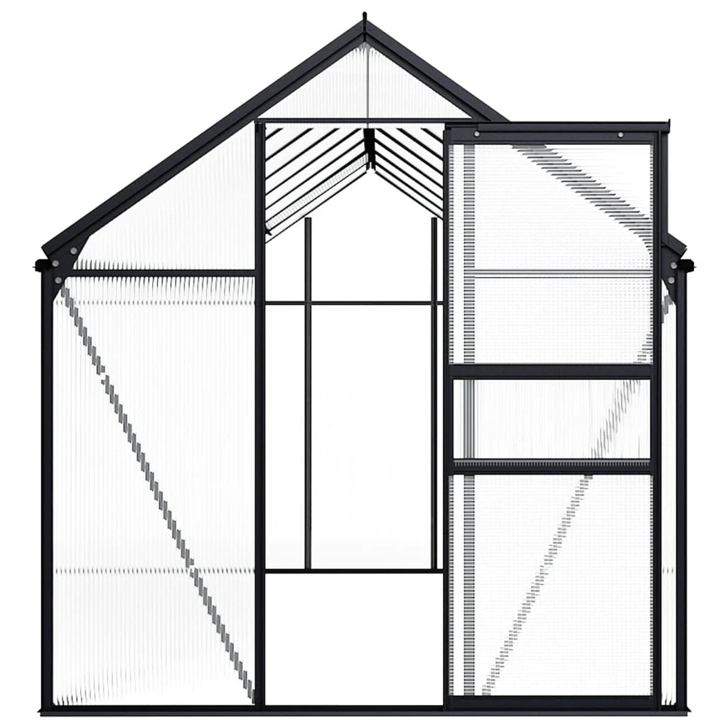 vidaXL Greenhouse Anthracite Aluminium 3.61 m² - Greenhouse