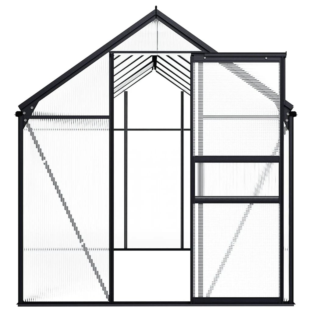 vidaXL Greenhouse Anthracite Aluminium 3.61 m² by vidaXL