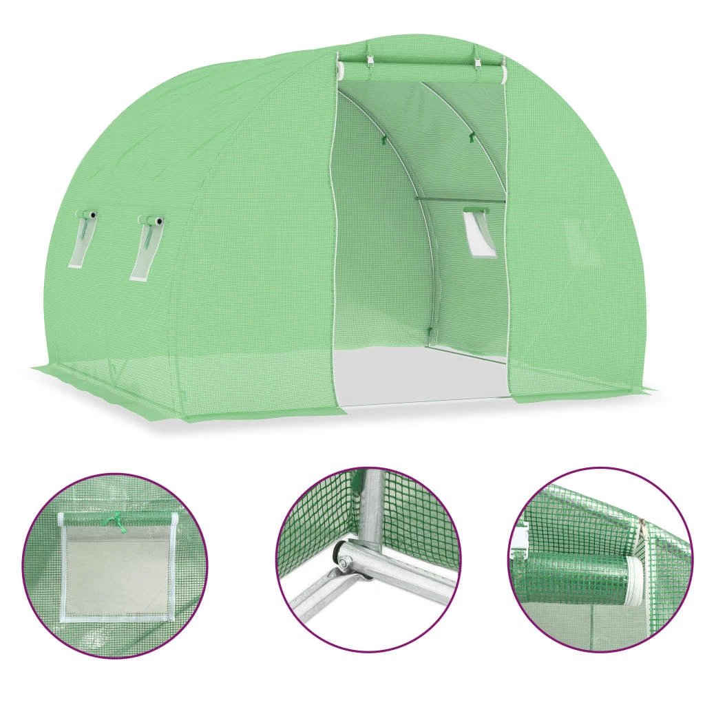 vidaXL Greenhouse 45 m² 15x3x2 m by vidaXL