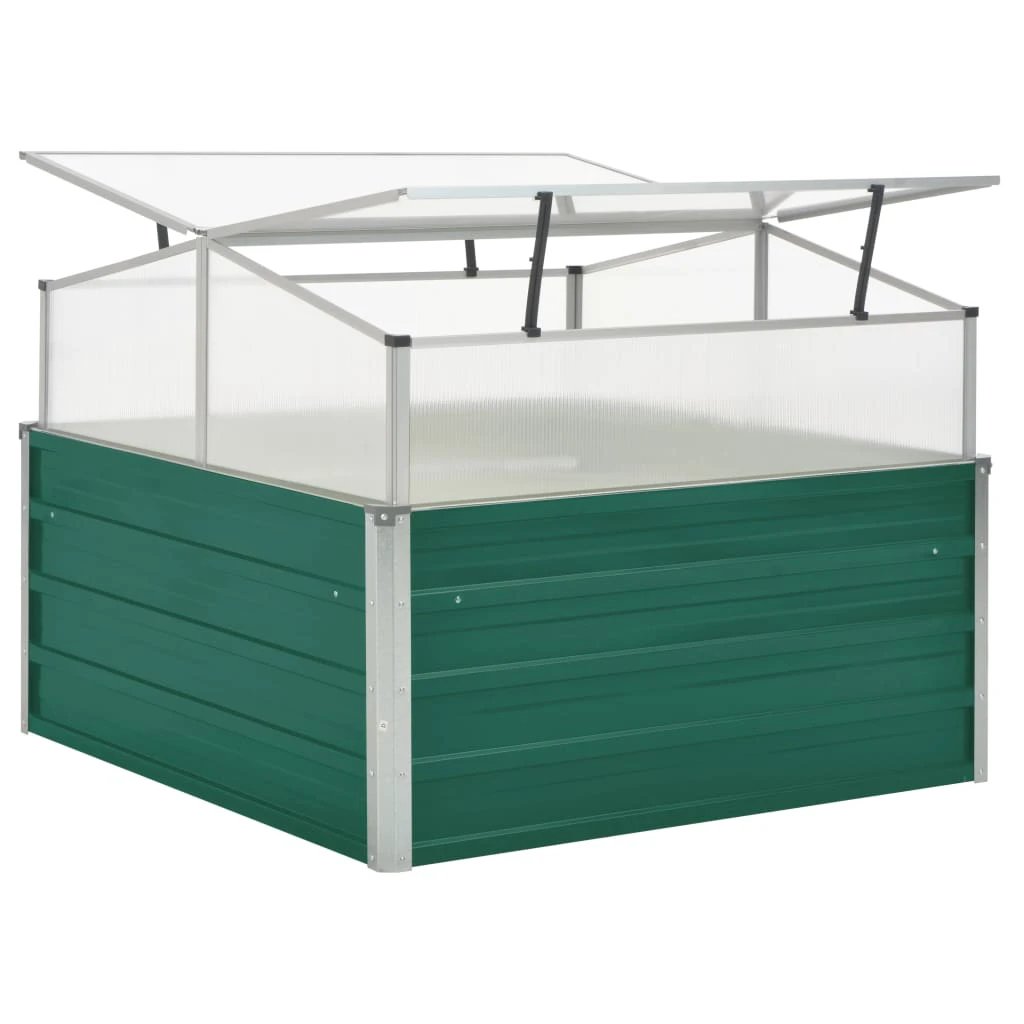 vidaXL Greenhouse Brown 100x100x85 cm Galvanised Steel by vidaXL