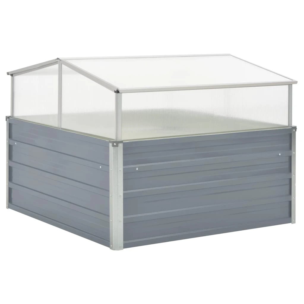vidaXL Greenhouse Brown 100x100x85 cm Galvanised Steel by vidaXL