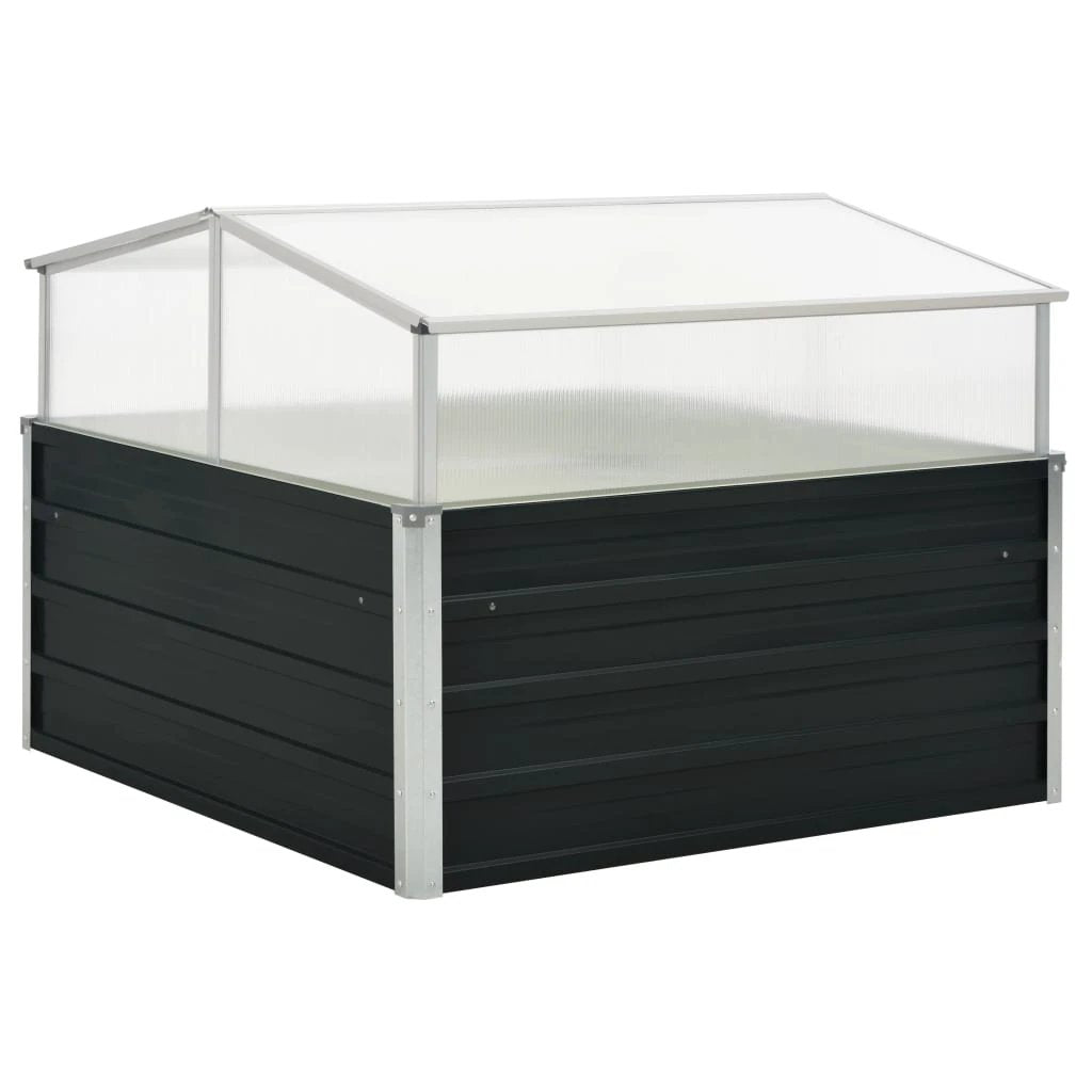 vidaXL Greenhouse Brown 100x100x85 cm Galvanised Steel by vidaXL